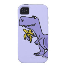XX- T-Rex Dinosaur Eating Banana Cartoon iPhone 4/4S Cover