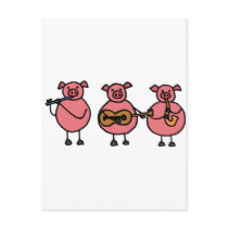 XX- Three Little Musical Pigs Postcards
