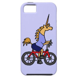 XX- Unicorn Riding Bicycle Cartoon