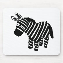 XX- Zebra Art Cartoon Mousepad