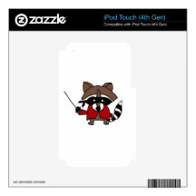 XX- Zorro the Raccoon Design iPod Touch 4G Skin