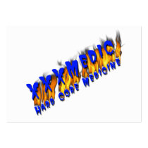 XXX Medic Blue Text With Flame business cards