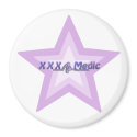 XXX Medic Purple Star And Text magnets