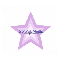 XXX Medic Purple Star And Text posters
