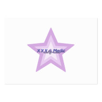 XXX Medic Purple Star And Text business cards by RealSlogans XXX Medic Purple Star And Text business cards