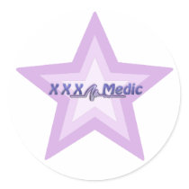 XXX Medic Purple Star And Text stickers by RealSlogans XXX Medic Purple Star And Text stickers