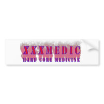 XXX Medic Red text with red smoke bumper stickers