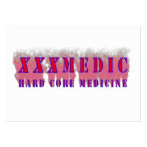 XXX Medic Red text with red smoke business cards by RealSlogans XXX Medic Red text with red smoke business cards