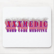 XXX Medic Red text with red smoke mousepads by RealSlogans XXX Medic Red text with red smoke mousepads