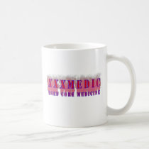 XXX Medic Red text with red smoke mugs by RealSlogans XXX Medic Red text with red smoke mugs