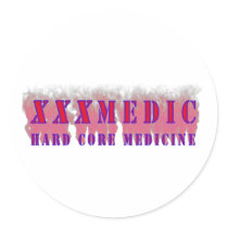 XXX Medic Red text with red smoke stickers