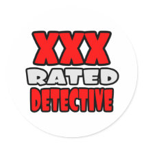 XXX Rated Detective Round Sticker