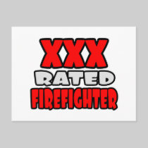 XXX Rated Firefighter Postcard