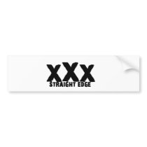 xXx Straight Edge bumper stickers