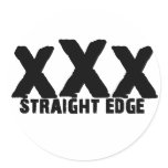 xXx Straight Edge Sticker