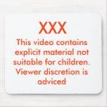 XXX, This video contains explicit material not ... mousepads