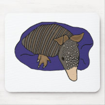 XY- Baby Armadillo on a Pillow Design Mousepad