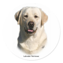 Y ellow Labrador Retriever stickers