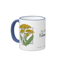 Y for Yarrow Flower Alphabet mugs