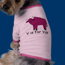 Y is for Yak pet clothing