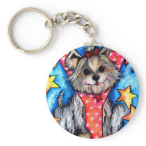 Y is for Yorkie Key Chain