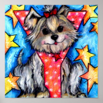 Y is for Yorkie Print