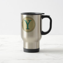 Y MONOGRAM LETTER COFFEE MUG