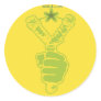 Y star round sticker