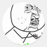 Y U ninguna (con el texto) Pegatina