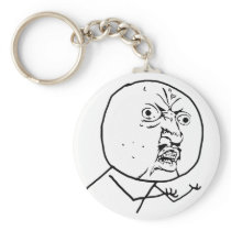 y u no rage face comic lol rofl keychain