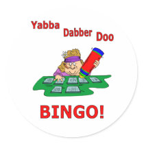 Yabba Dabber Doo - BINGO Round Stickers