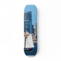 Yacht Against Manhatten Skyline Skateboard skateboard