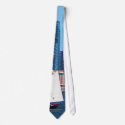 Yacht Against Manhatten Skyline tie