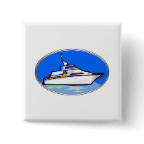 Yacht in Oval Button