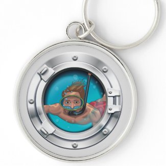 Yacht Underwater Porhole Diving Keychain