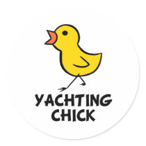 Yachting Chick Stickers