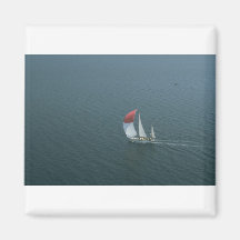 Yachting on the Bras d'Or Lake, Nova Scotia, Canad Refrigerator Magnet