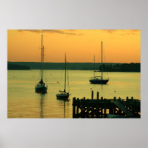 Yachts at Sunset posters