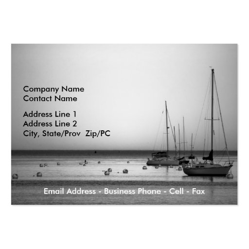 Yachts II business card template (front side)