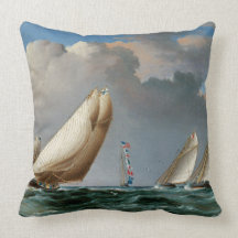Yachts Rounding the Mark Pillows