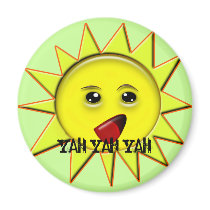 Yah Yah Yah Funny Button magnets by samack Yah Yah Yah Funny Button magnets