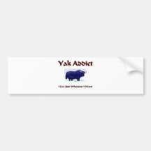 Yak Addict Bumper Stickers