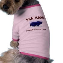 Yak Addict pet clothing by AnimalShirts Yak Addict pet clothing