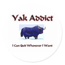 Yak Addict Stickers