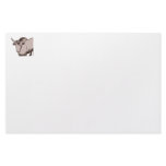 Yak cartoon drawing, brown and sandstone custom stationery