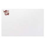 Yak cartoon drawing, red and sandstone textured stationery