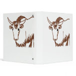 Yak drawing outline, woodgrain texture binders