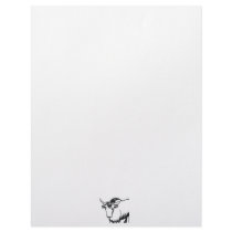 Yak outline in black , cartoon ish bison buffalo custom letterhead