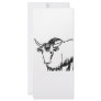 Yak outline in black , cartoon ish bison buffalo custom rack cards