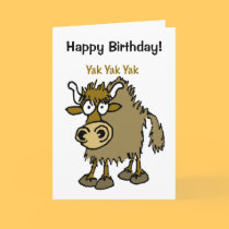 YAK YAK YAK Talking IS Life! cards by graphicdoodles YAK YAK YAK Talking IS Life! cards